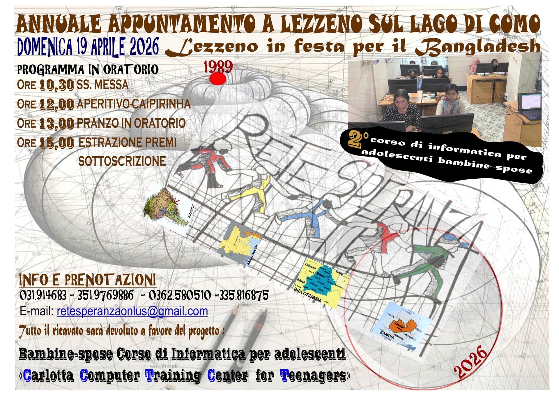 LAGO DI COMO - LEZZENO IN FESTA PER IL BANGLADESH DOMENICA 19 APRILE 2026